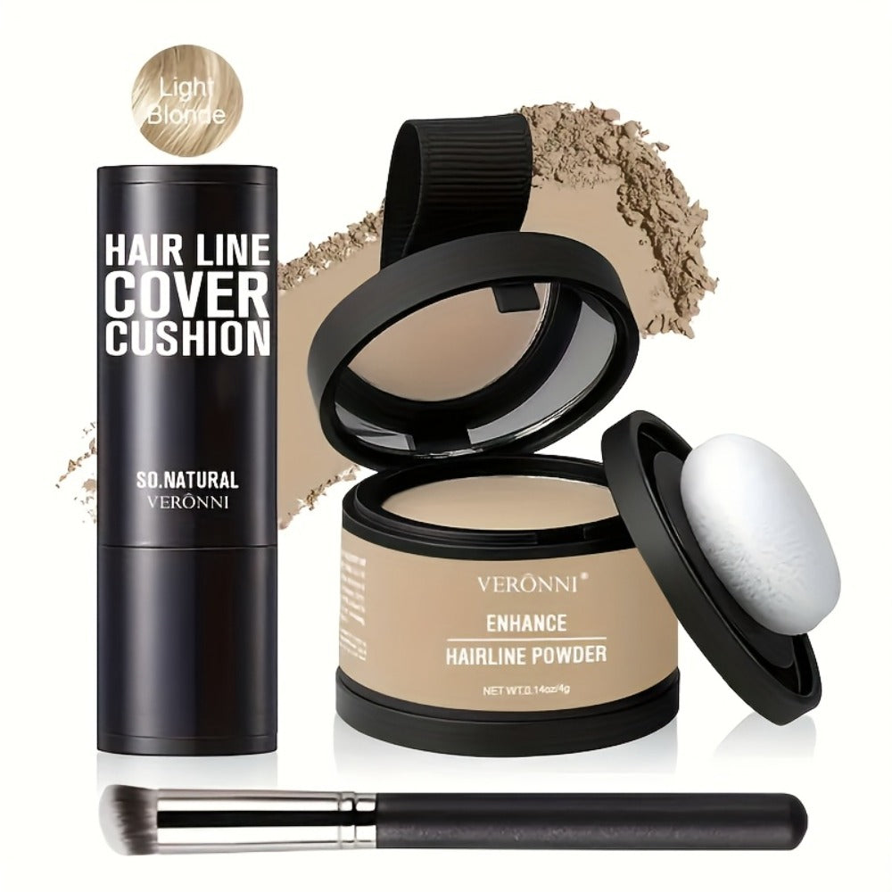 Hair Root Concealer Powder with Brush - Instantly Covers Gray Roots & Thinning Hairline, Plant-Based Keratin Formula — image 