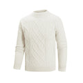 Mens Solid Color Casual Half High Neck Knit Top