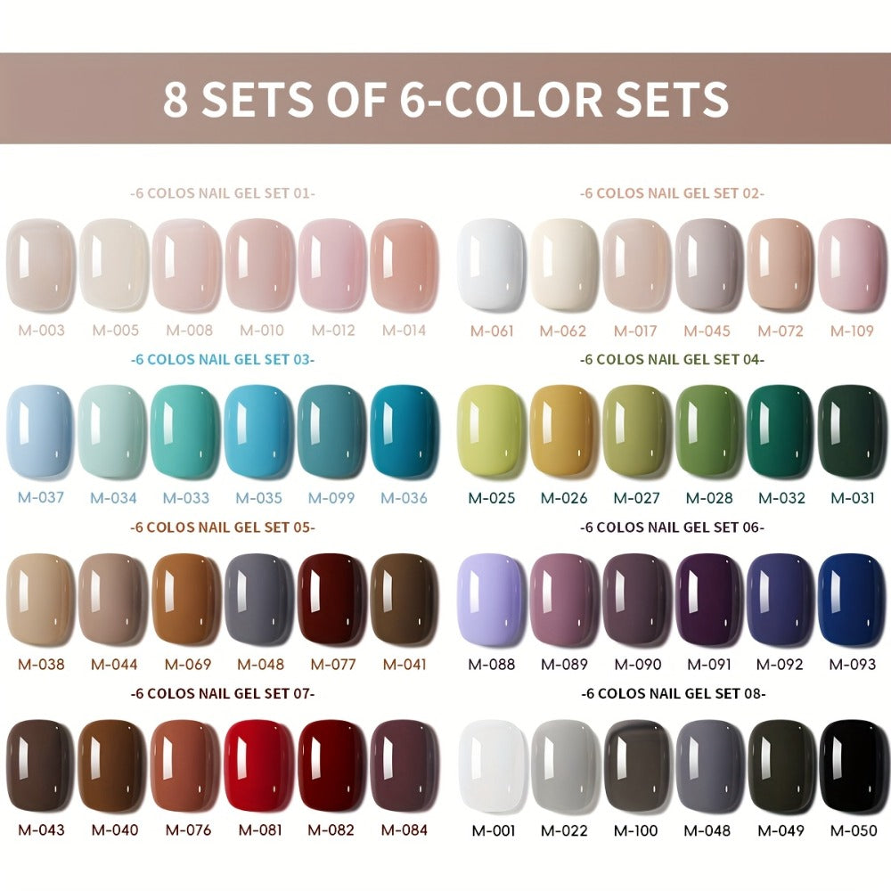 Gel Nail Polish Set with IRISGOBLADI Label, 6 Solid Colors per Set and 8 Retained Palettes — image 19