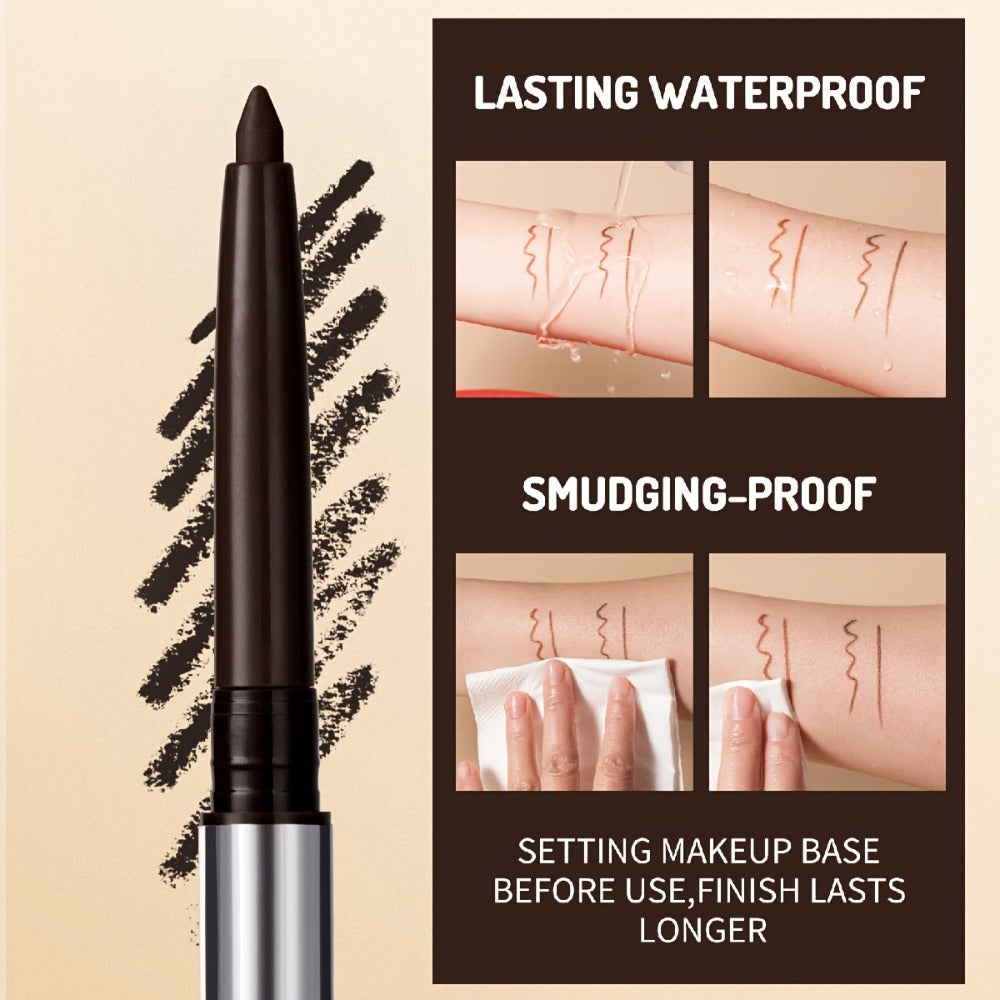 Quick-Dry Brown & Black Gel Eyeliner Pencil 3 Pack Waterproof Smudge-Proof, for Makeup, Travel and Everyday Vanity Use — imag