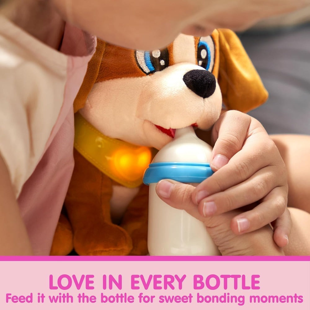 Interactive Plush Dog Toy for Toddlers with Carrier Set Music Lights Sounds with the Listed Color, Size or Set Options for Ev