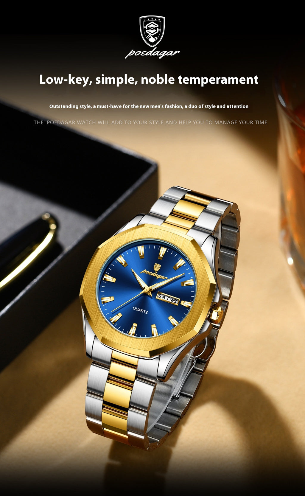 Men's Steel Strap Quartz Watch