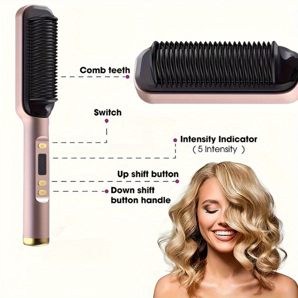 2-in-1 Wet and Dry Hair Straightener Curler Portable Flat Iron Fast Heat Adjustable Temperature, for Home, Travel and Salon H