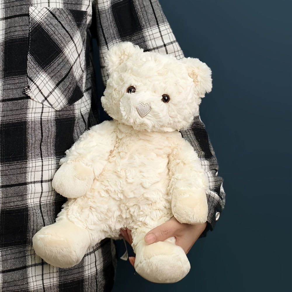Stuffed Animal White Teddy Bear with Loving Heart Detail, Kawaii Theme and One product details Style — image 3