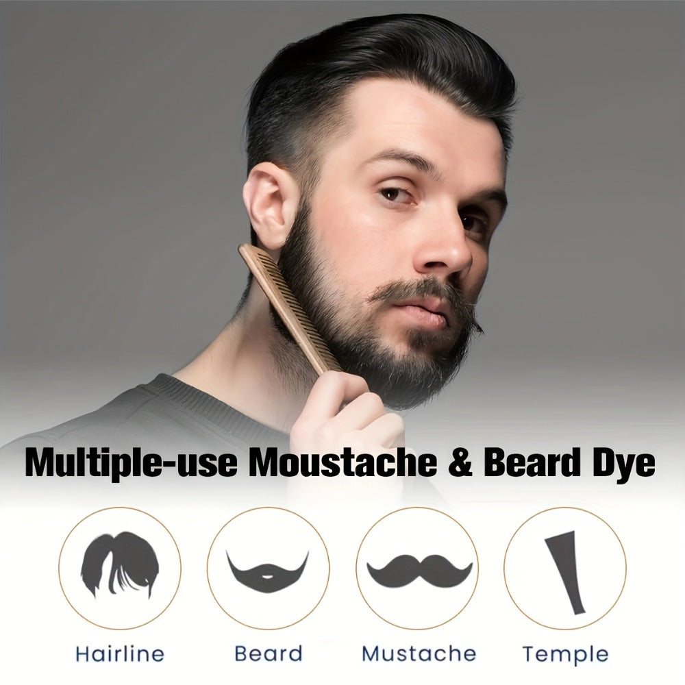Hair Color Shampoo, YANYUTONG 3-in-1 Black Hair and Beard Color in One 500ml Labeled Pump Bottle — image 5