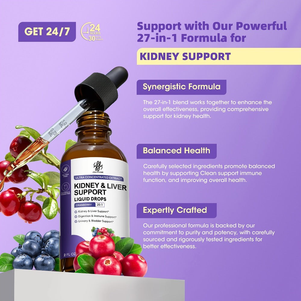 Kidney and Liver Support Drops 27-in-1 Complex - Alcohol-Free Natural Herbal Formula for Liver Health — image 7