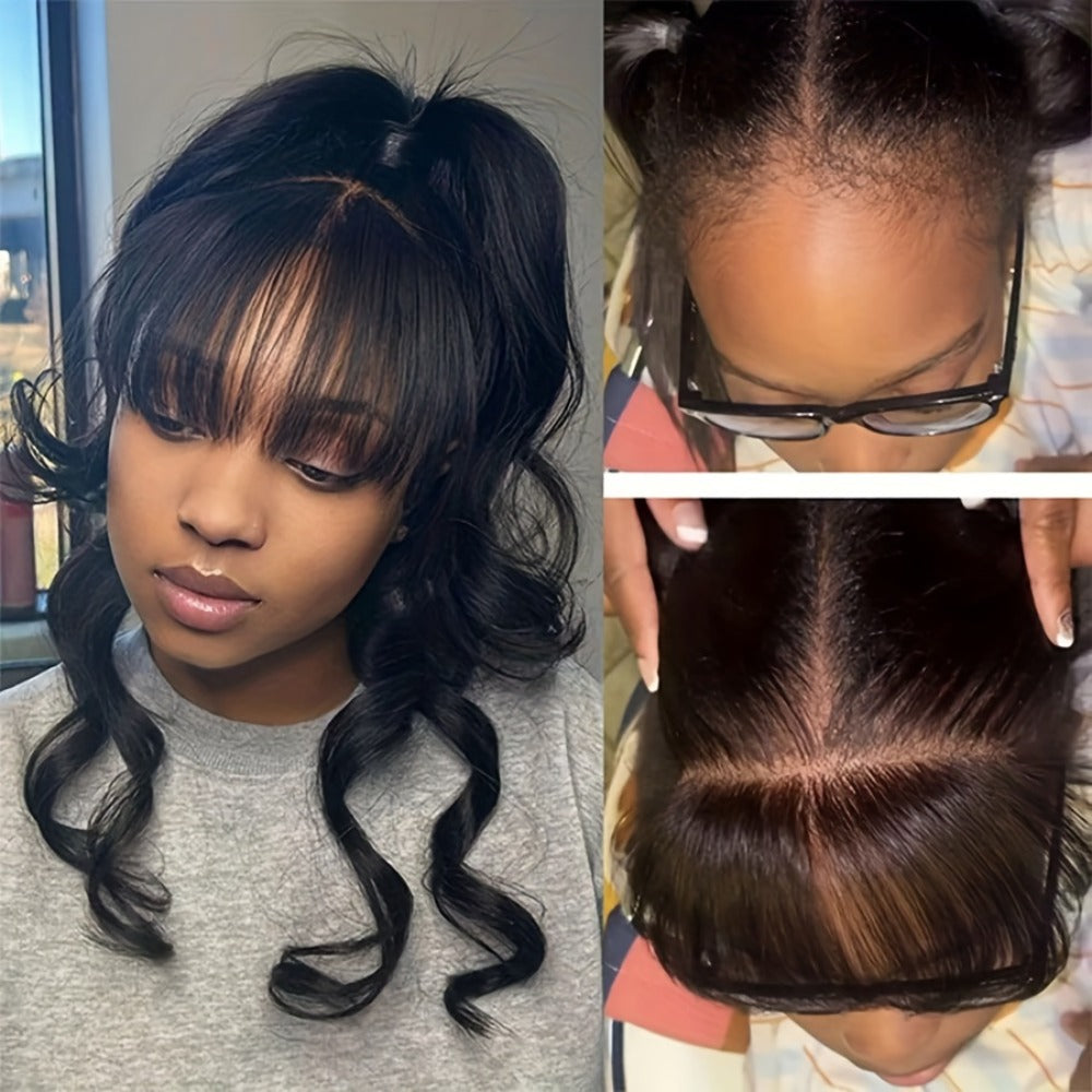 Hair Accessories 6x1 HD Lace Hairline Piece with Six-Inch Human Hair Fringe in Natural Color — image 6