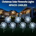 Solar Garden Lights Firework Stakes with 240-640 LEDs, 8 Modes, 4/8 Packs and Three Light Colors — image 3