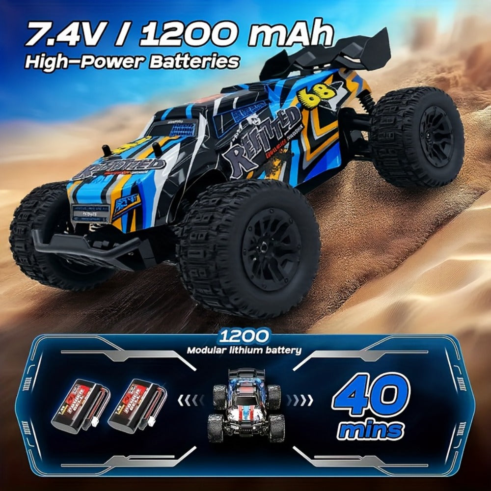 1:18 Scale RC Off-Road Car 35+ KM/H 4WD, 2.4GHz High Speed Remote Control Truck, Hobby Grade RC Racing Crawler for Kids & Adu