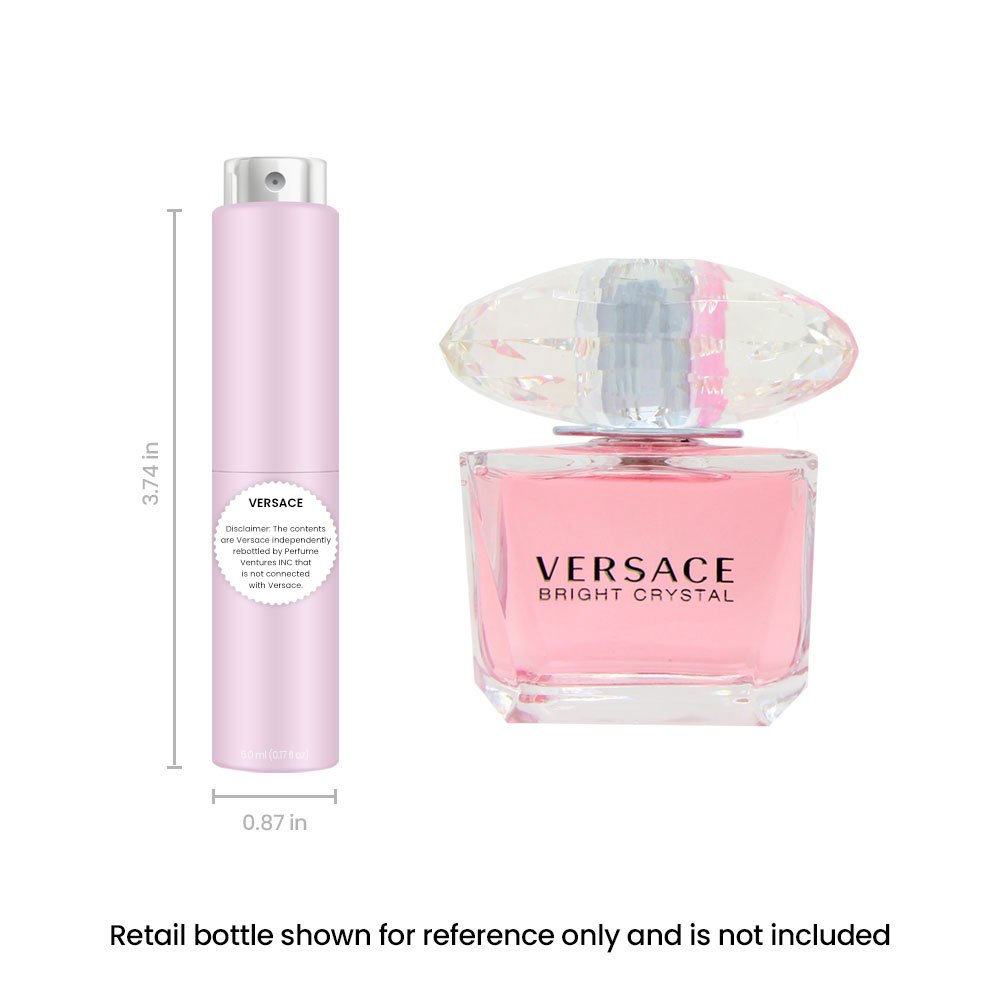 Eau de Toilette Versace Bright Crystal for Women 5ml Travel Spray in Slim Pink Atomizer Tube — image 4