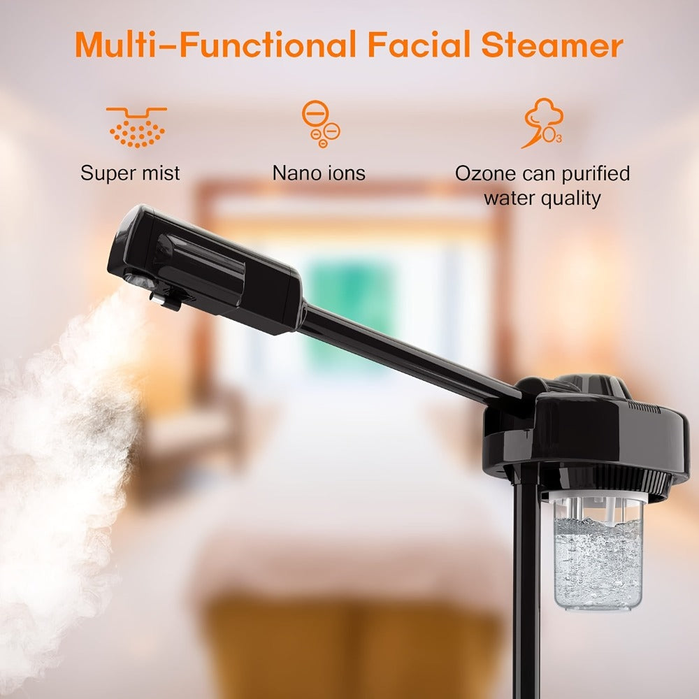 Rolling Facial Steamer with Black or White Head, Removable 250 ml Tank and Adjustable Stand Heights — image 5