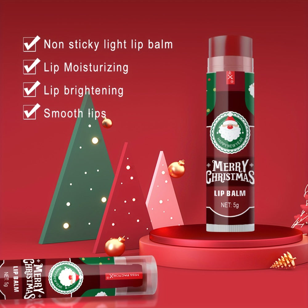MISS FACTOR 32-Piece Lip Balm Set with Individually Capped Tubes in Red Christmas Gift Box — image 2
