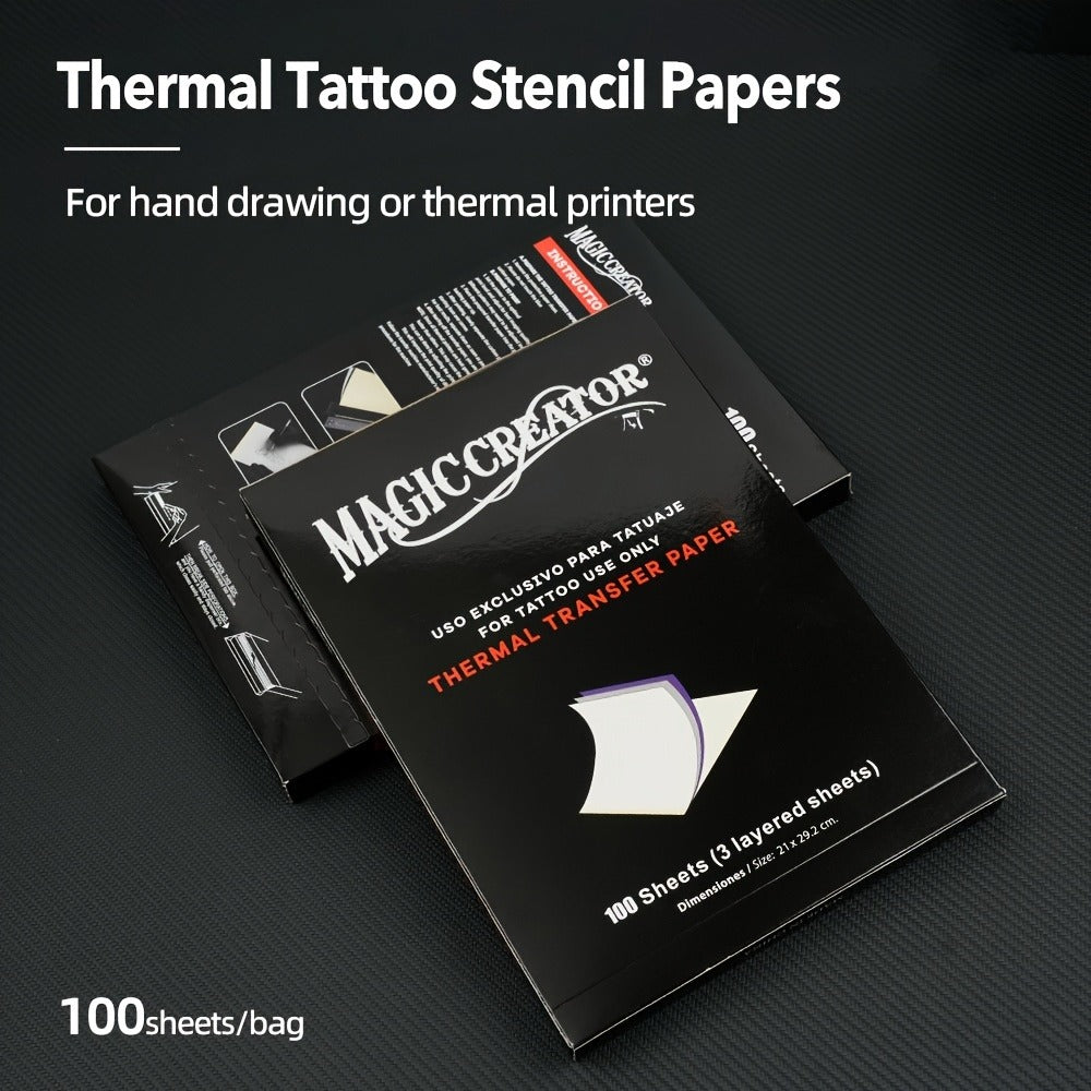 Tattoo Transfer Paper 100 Sheets 4-Layer Thermal Stencil, Sharp Precise Design Transfer, Hand Drawing & — image 2