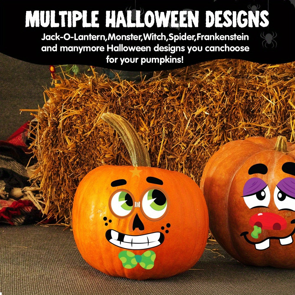 No-Carve Pumpkin Face Sticker Kit with 18 Sheets, 12 Pictured Designs and Up to 40 Face Layouts — image 6