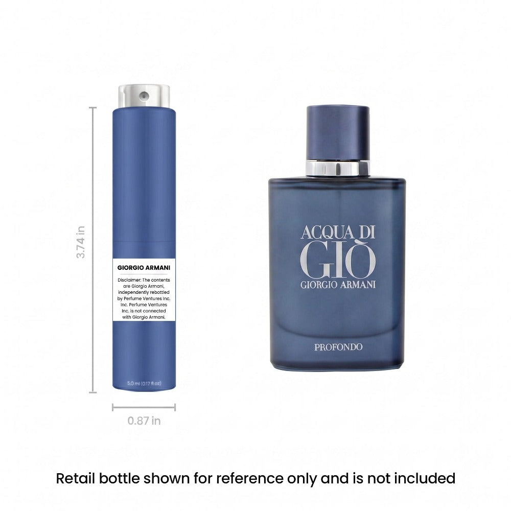 Perfume Travel Spray for Men in 5ml Blue Atomizer with Aquatic, Mineral and Musk Scent Profile — image 4