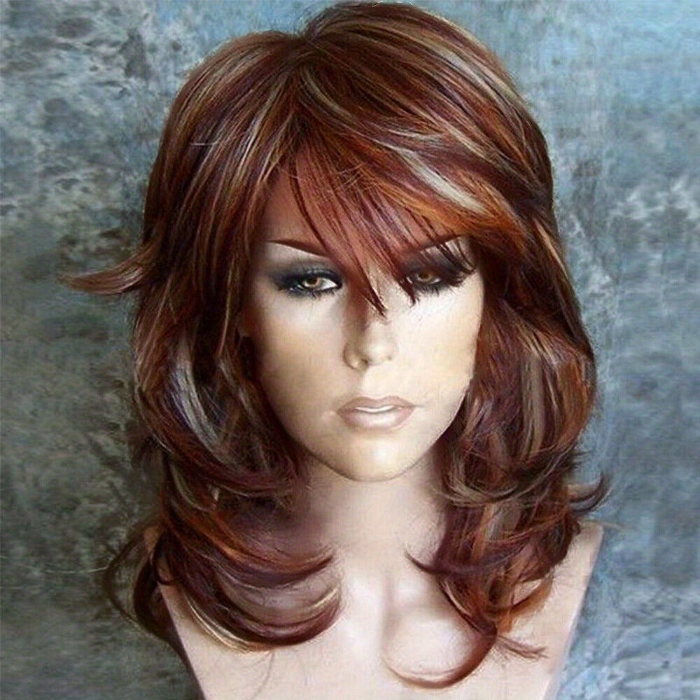 Synthetic Wig 18-Inch Light Brown Straight Style with, Simulated Scalp and Wig Net with Item-Specific Color, Length, Texture 