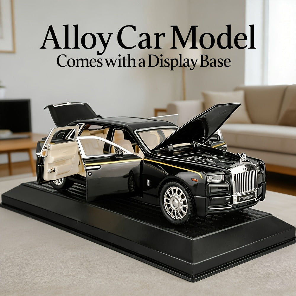 Collectible Diecast Car Model Zinc Alloy with Display Base & Openable Doors – Highly Detailed Static Decoration for Home Offi