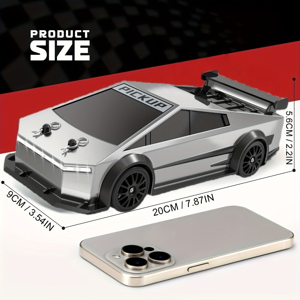 Remote Control Car, DeLorean-Style 1:24 4WD Drift Model with LED Lights, Racing Tires and Two Color Options — image 2