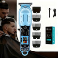 LED Hair Clipper for Men – USB-C Rechargeable Cordless Beard Trimmer with LED Display & 4 Guide Combs, Barber-Grade Home Hair