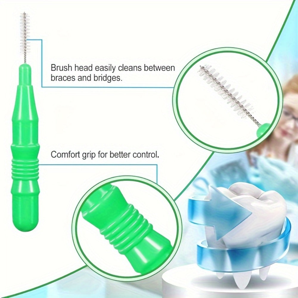 Interdental Brush Picks 350 Pack Soft Floss Dental Toothpick Cleaners Mixed Color – Oral Care Flosser Refill — image 5