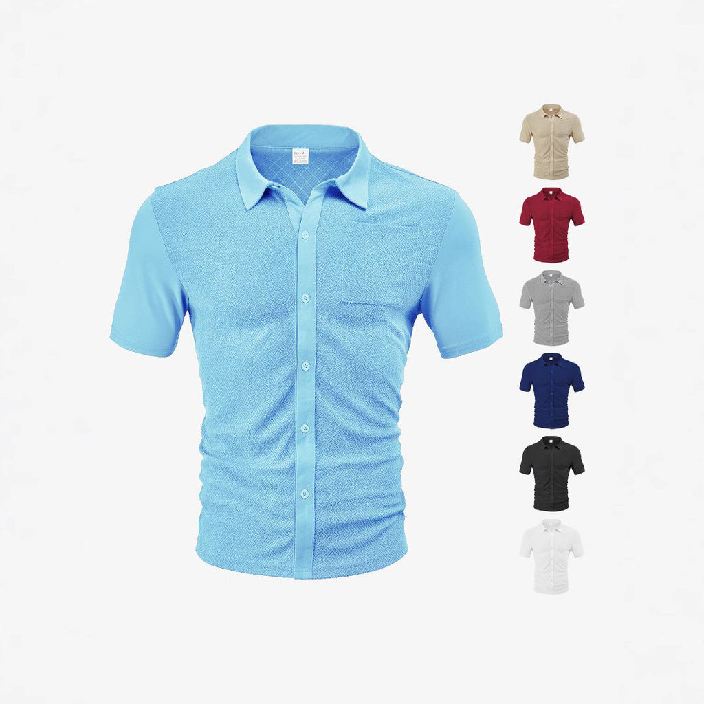 Men's Loose Short Sleeve Lapel Sport Casual