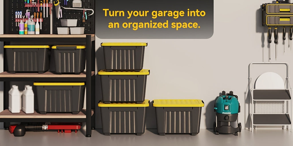 Stackable 72- and 97-Quart Storage Bin Sets with Lids, Wheels, Three Colors and 4- or 6-Pack Options — image 22