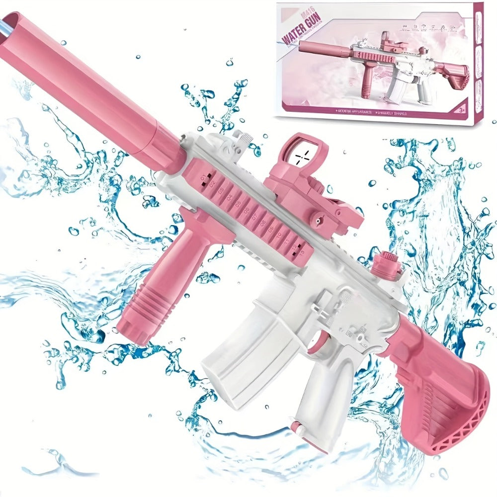 Continuous-Fire Water Gun for Kids & Adults, High- Long-Range Squirt Blaster for Summer Beach Pool Backyard Outdoor Play — im