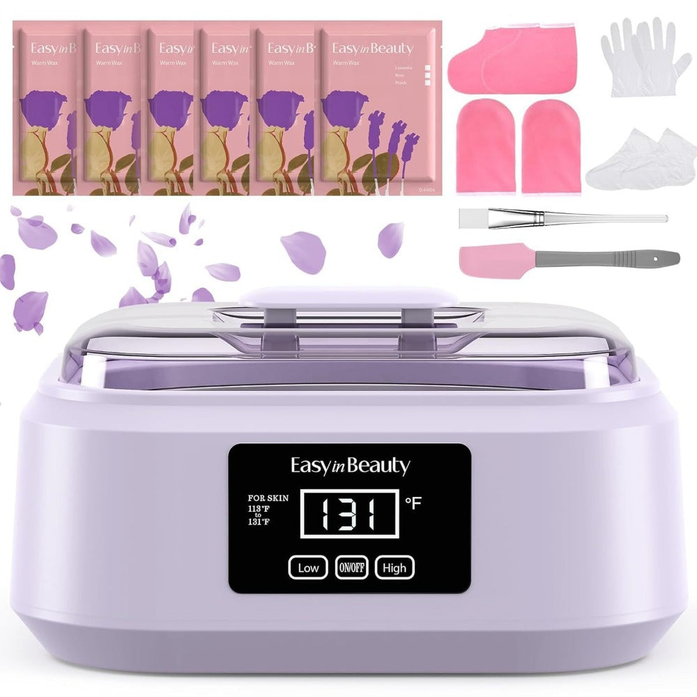 Paraffin Wax Warmer Kit 3000ml Touchscreen for Hands & Feet – Includes 6 Packs Refill Wax, Hot Wax Spa Bath for Arthritis Pai