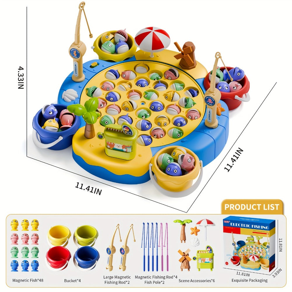 Magnetic Fishing Game for Kids 66 Pieces, Ocean Fishing Toy Set with Rods for Toddlers Ages 3 4 5 6 — image 8