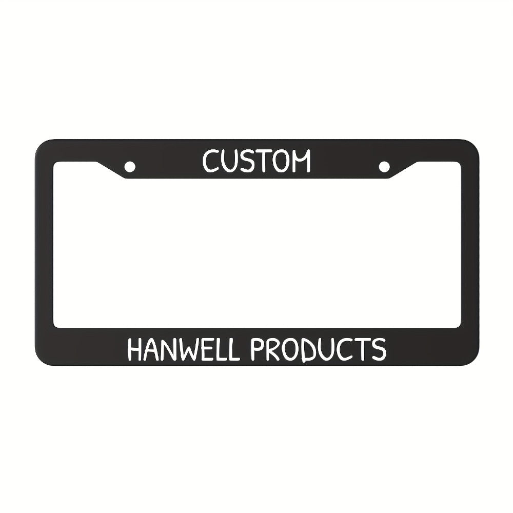 Custom License Plate Frame – 6 Font Styles, Heavy-Duty Weather-Resistant Car Tag Holder, Personalized Front & Rear License Pl