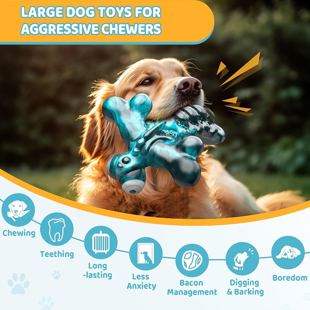 Dog Toy Blue Nylon Dragonfly Chew Design with Bacon Flavor and Textured Wings for Medium Large Dogs — image 5