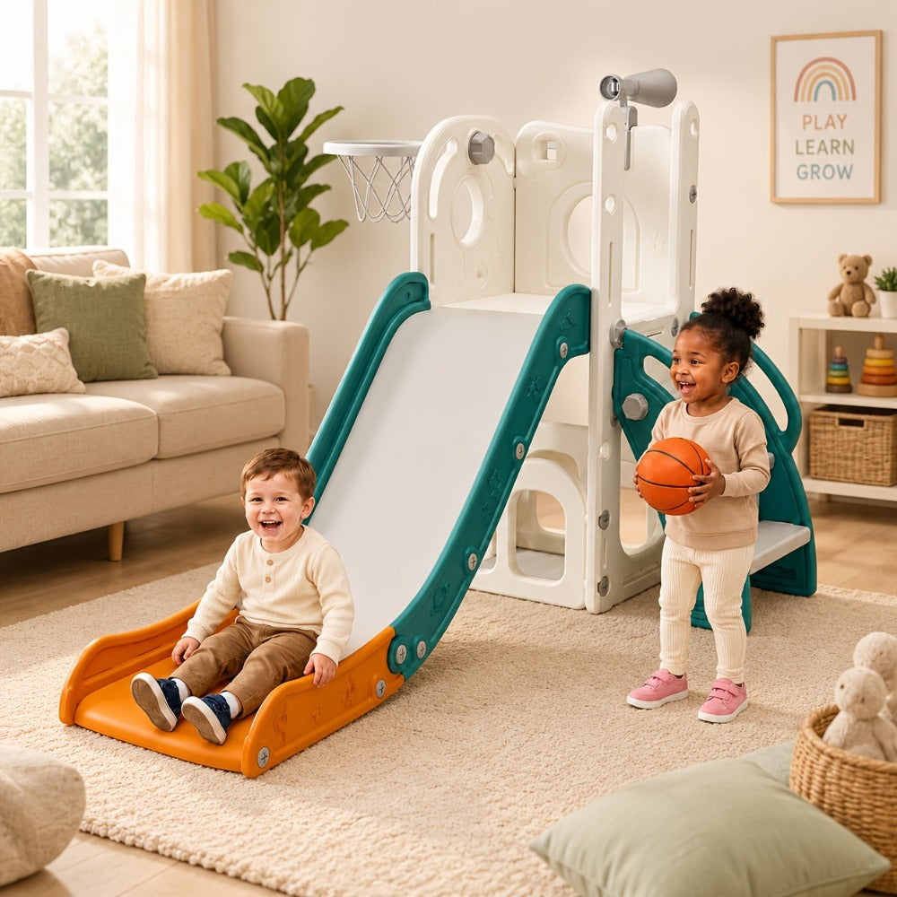 Toddler Slide & Climber Playset L-Shaped Indoor Outdoor Playground with the Listed Color, Size or Set Options for Everyday Us