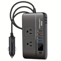 200W Car Power Inverter DC 12V to AC 110V with USB-C PD 20W & QC3.0 Fast Charging for Garden, Patio and Yard Use — image 1
