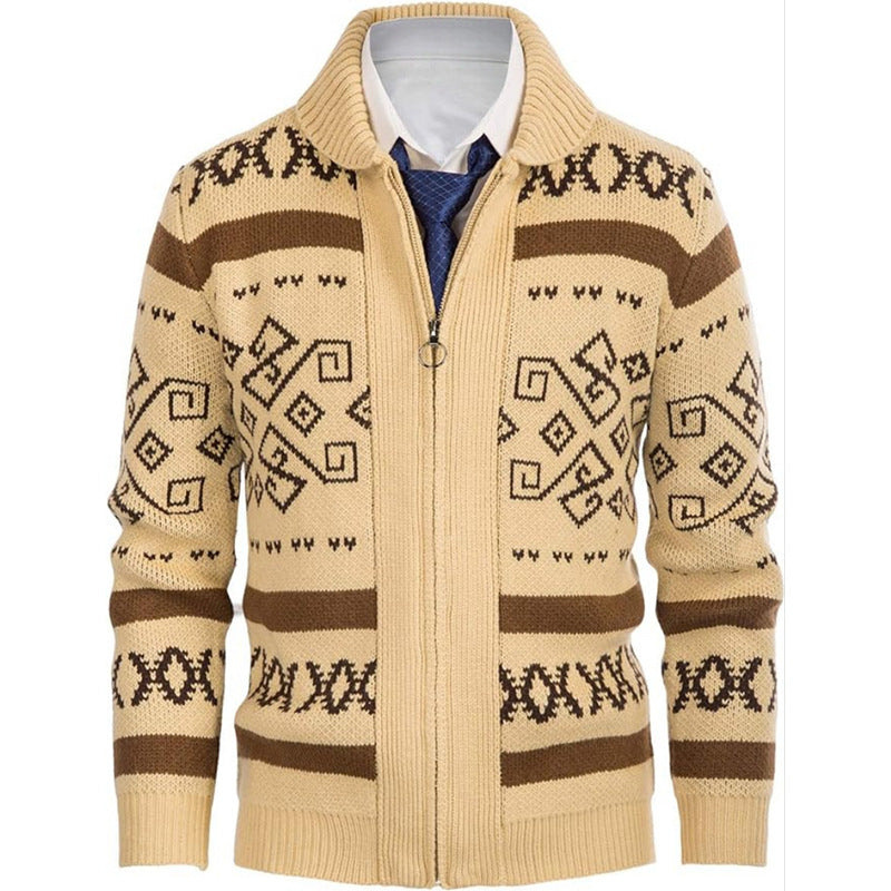 Slim-fit High-quality Men's Knit Cardigan