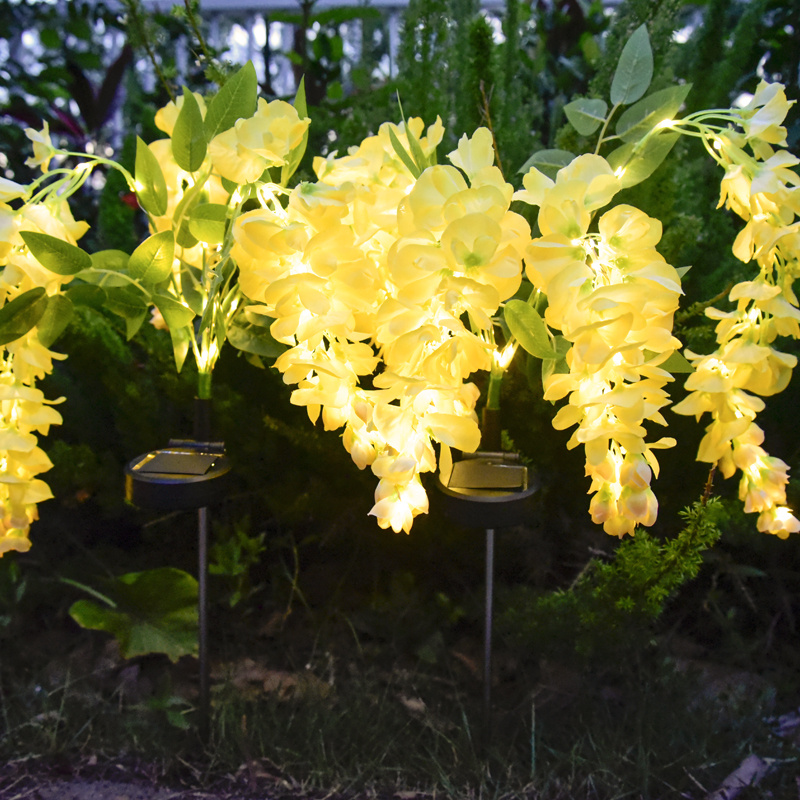 Solar Garden Lights 52-LED Wisteria Flower Stake with Two Modes and Six Color Options for Patio — image 18
