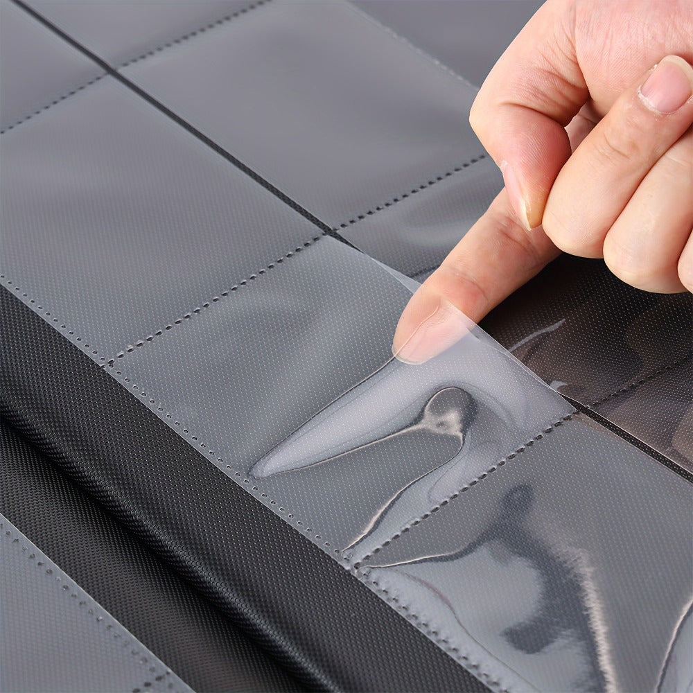Trading Card Binder Ringless 16 Pocket – Double-Sided Side-Loading Zipper Card Album for Pokemon MTG TCG Sports Cards K-pop P