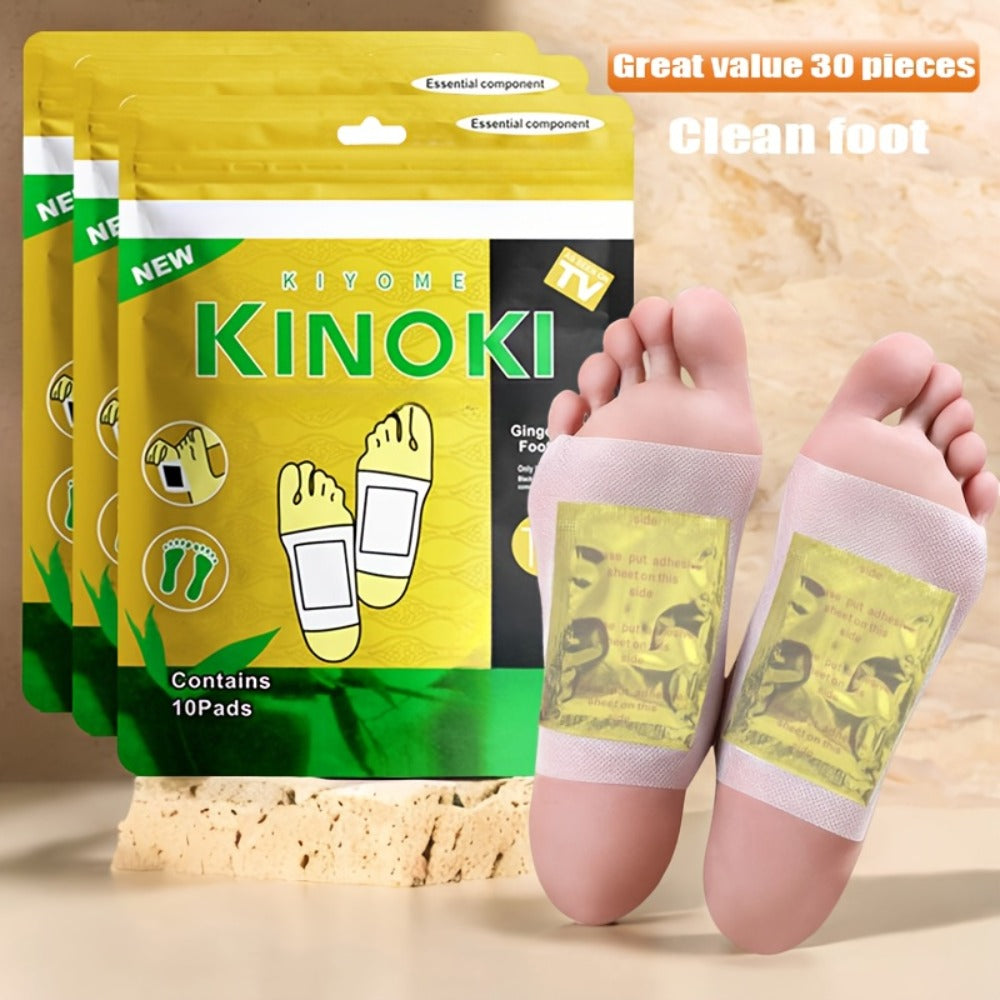 Foot Detox Pads 30 Pack Bamboo Vinegar Ginger Powder Natural Plant Ingredient Deep Cleansing Moisturizing Patches — image 6