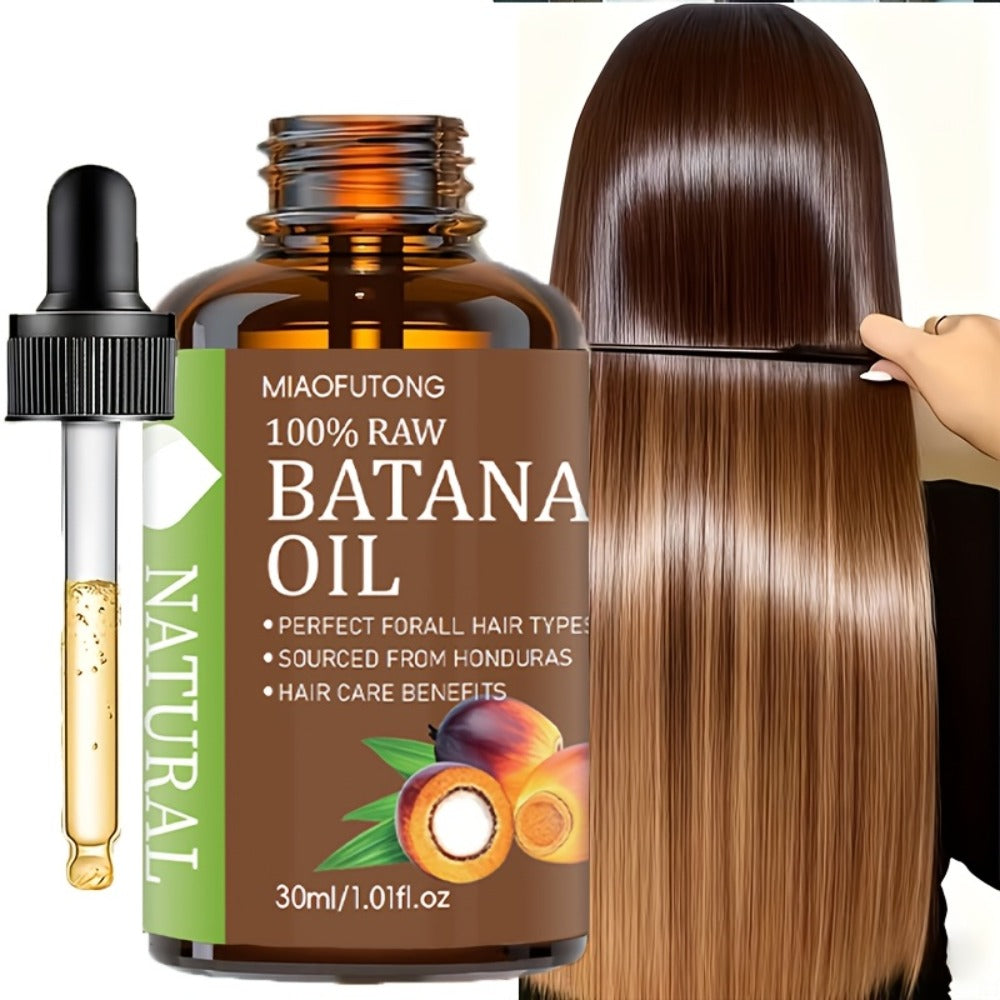 Hair Oil MIAOFUTONG Batana 30ml Amber Dropper Bottle with 1.01fl oz Label for Hair and Scalp Application — image 2