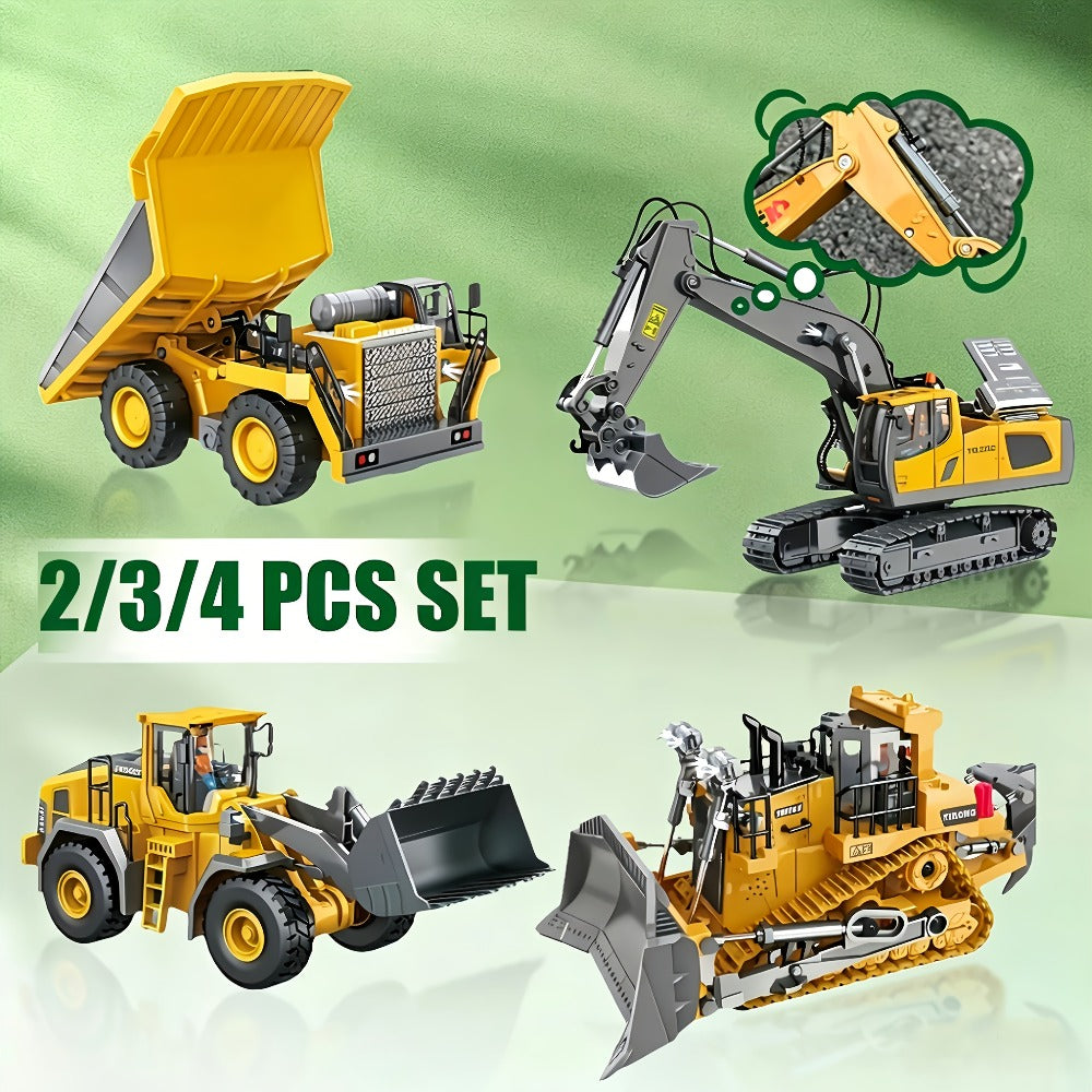 RC Construction Vehicle Set 2-in-1 & 3-in-1, 2.4G 11-Channel Remote Control Excavator Dump Truck Forklift Bulldozer — image 2