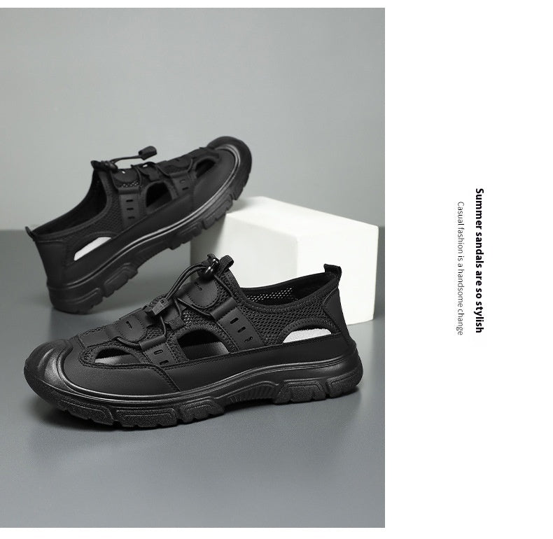 Summer Beach Hole Wading Rotating Button Sandals Men's Casual Shoes