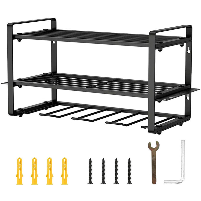 Power Tool Storage Electric Drill Rack Wall Mount Workshop Garage Tool Organizer
