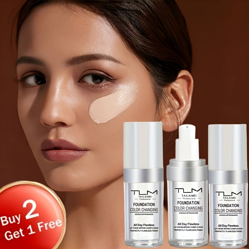 Color-Change Label Liquid Foundation Three-Bottle Set with Pump Tops and One 3pcs Checkout Option — image 13