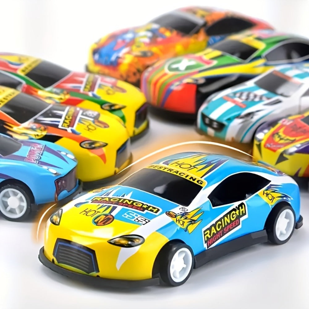 56 Pcs Mini Die-Cast Metal Car Set with 2 Stunt Cars, Play Mat & Storage Box - Friction Pull Back Toy Cars for Kids Boys Girl