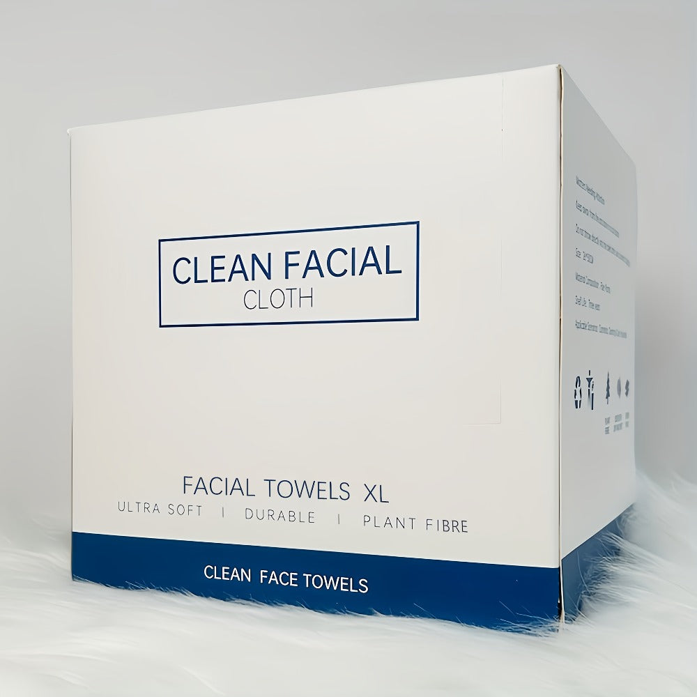 Disposable Facial Towels Ultra-Soft Thick Cleansing Wipes – Unscented Makeup Remover Face Cloths for All Skin Types 10.24x11.