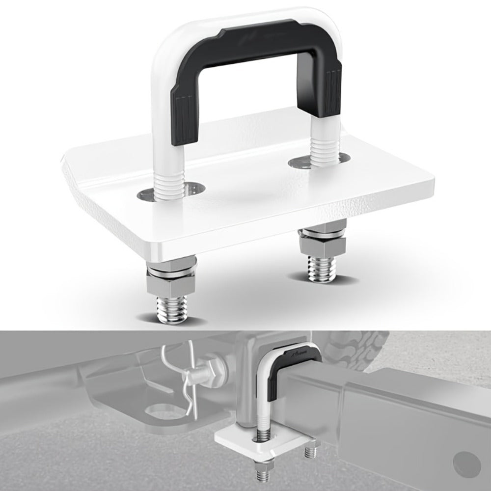 Trailer Hitch Tightener Anti Rattle Stabilizer 2 Inch Heavy Duty Steel U-Bolt with Rubber Cover Hitch Mount Wobble Eliminator
