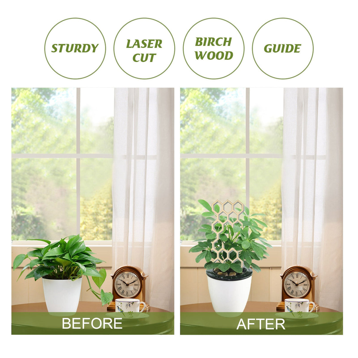 Garden Plant Trellis Home Wooden Pot Climbing Pergola Balcony Decoration Support Flower Arrangement Supports