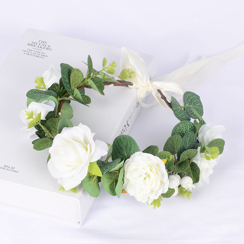 Forest Women's Wreath Fabric Flower Vine Hair Accessories Outdoor Scenic Area Dance Independence Day Wreath Headwear
