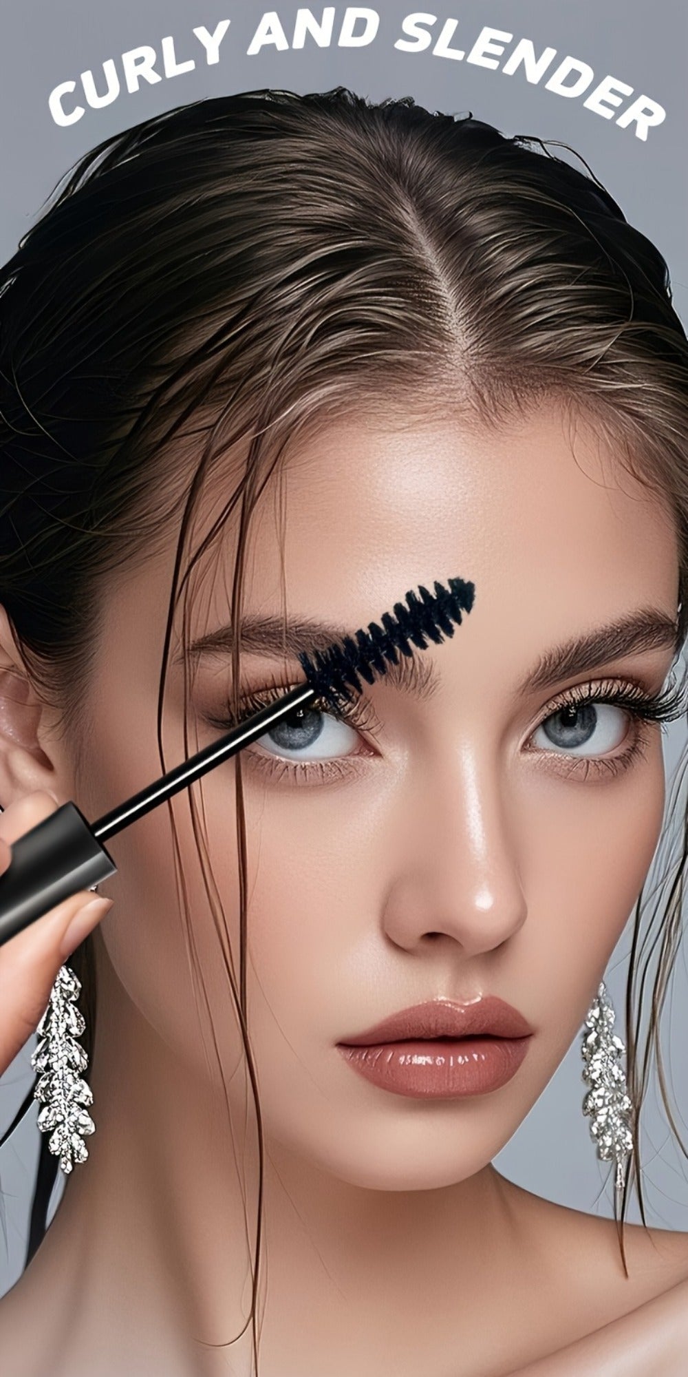 Waterproof Mascara Set 3 Piece, Lengthening Volumizing Curling Lash Mascara with Sea Urchin Spiral Conical Brush Heads — imag