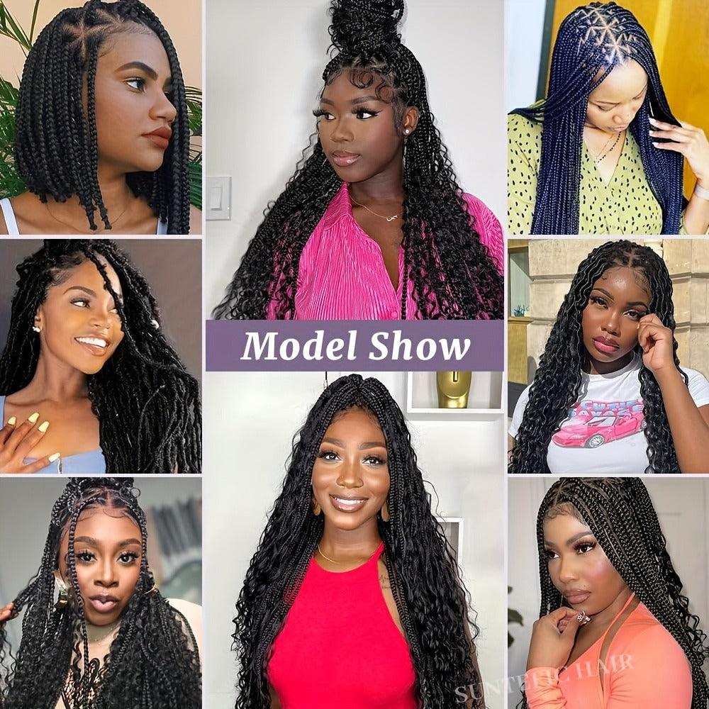 Braided Wig Cap Double Full Lace with Baby Hair Glueless Breathable Adjustable 22 Inch | 81-120 Sections Goddess Box Braid Fa