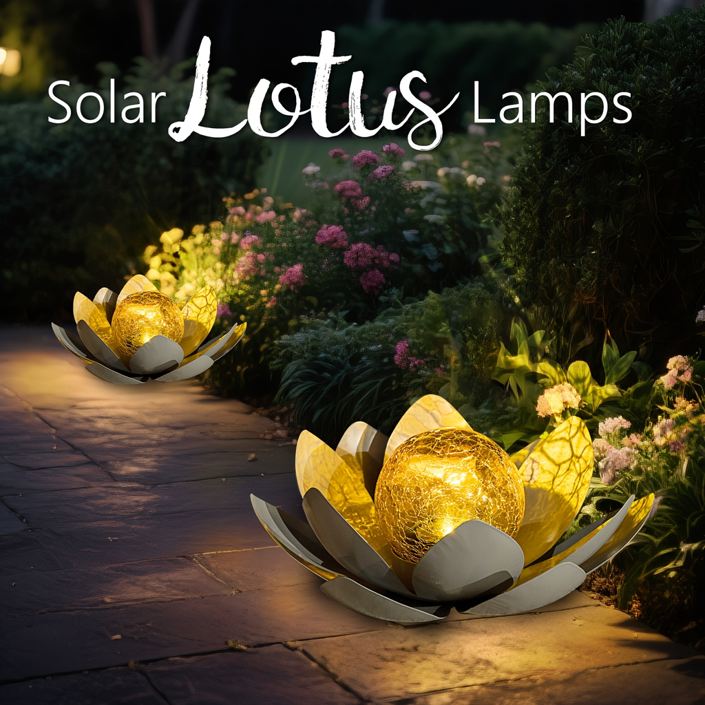 Solar Garden Light Lotus Flower with Cracked Glass Globe, IPX4 Rating and Three Color Options — image 12